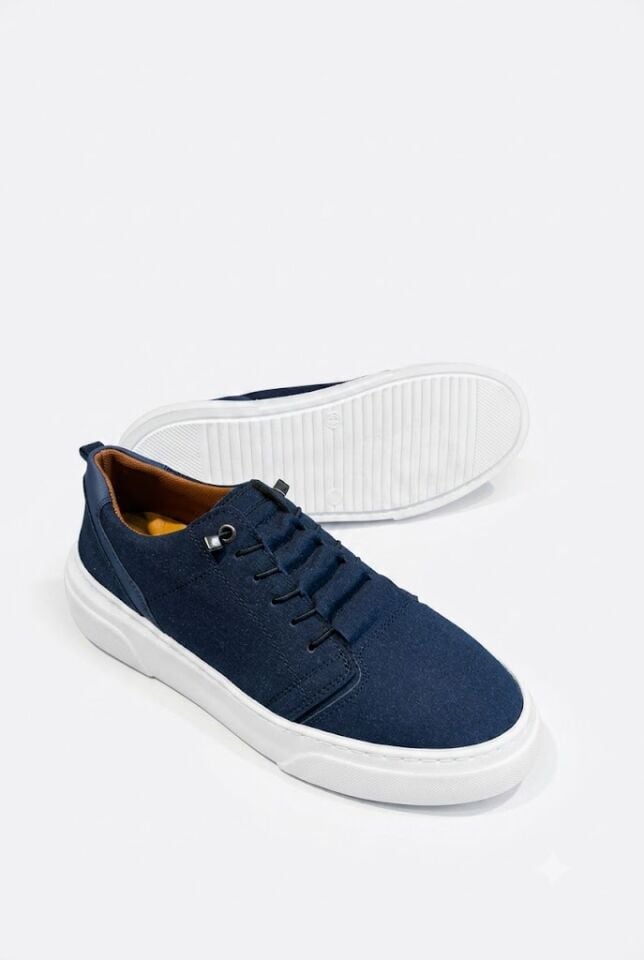 Lacivert Erkek Ayakkabı | Akıllı Bağcıklı Günlük Sneaker