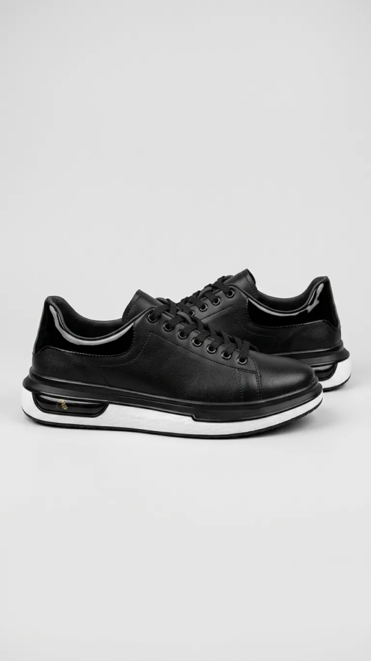 Premium %100 Hakiki Deri Erkek Sneaker - İthal Balon Taban