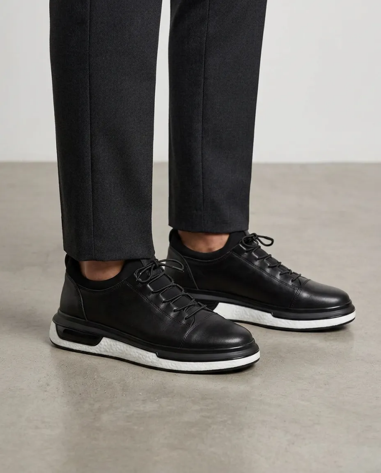 Premium %100 Hakiki Deri Erkek Sneaker - İthal Balon Taban (DRM-M003)