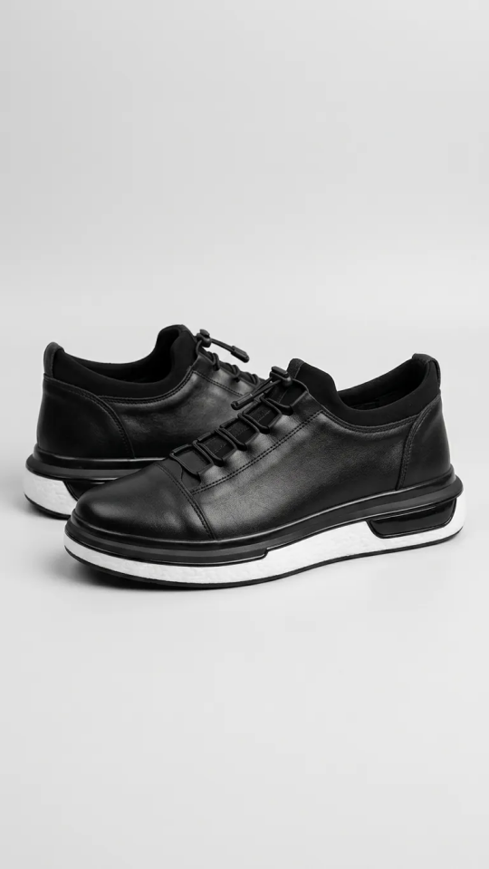 Premium %100 Hakiki Deri Erkek Sneaker - İthal Balon Taban (DRM-M003)