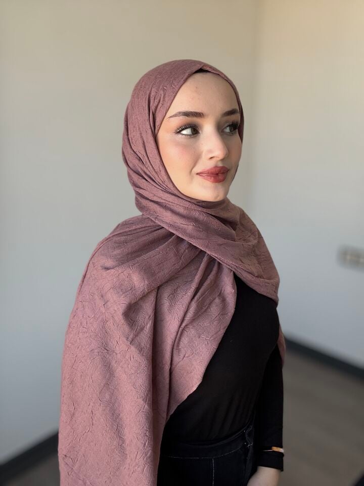 Sareva Küllü Pembe Bambu Kraş Şal
